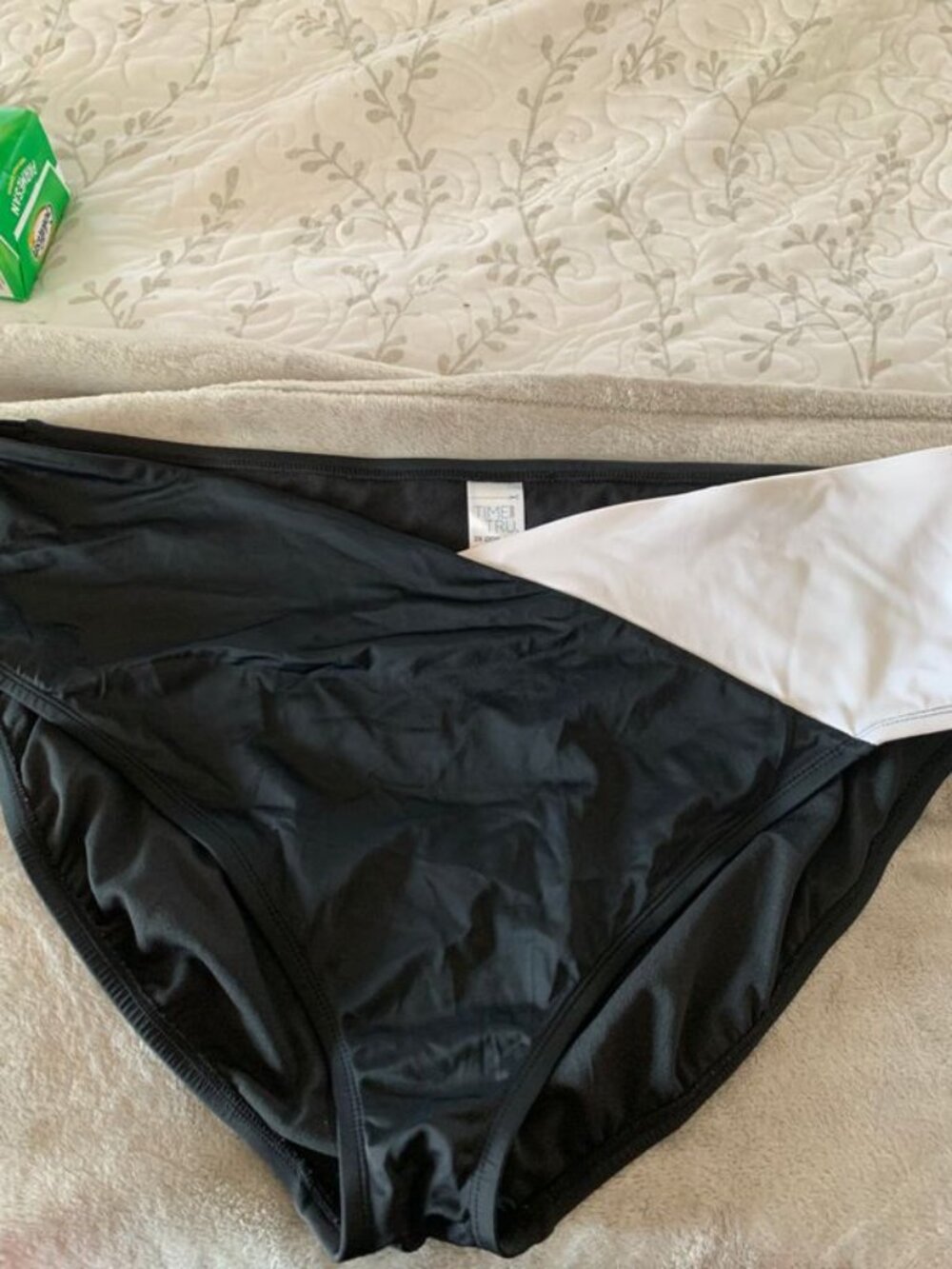 Time & Tru Rich Black High Waist Bikini BOTTOM ONLY Swim Women’s Plus Size 2X